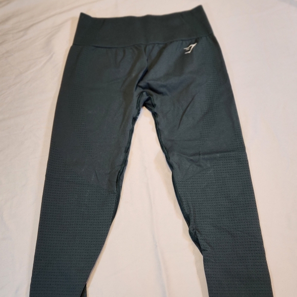 Gymshark Pants - Gymshark Women's Ankle Leggings Dark Green Size L Knit Lightweight Activewear